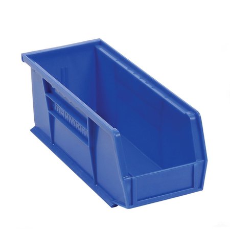 AKRO-MILS Plastic Stacking Storage Bin, 4-1/8 in W x 10-7/8 in D in x 4 in H, Blue 30224 BLUE